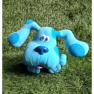 Vintage 1997 Tyco Viacom Blues Clues Pose A Blue Puppy Dog Plush Figure Toy